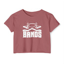The X Bands White Logo Crop Top - The X Bands