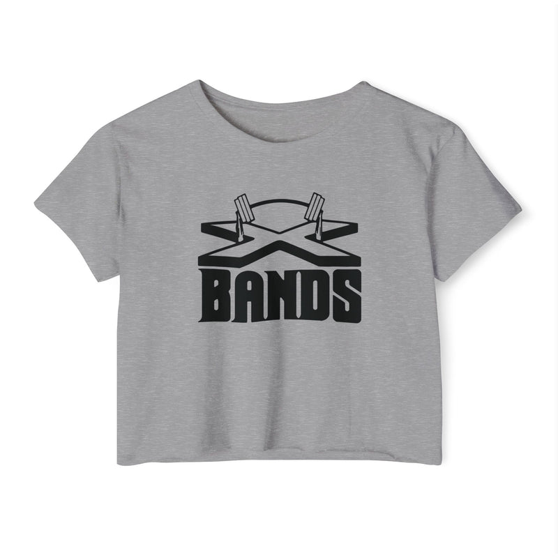 The X Bands Black Logo Crop Top