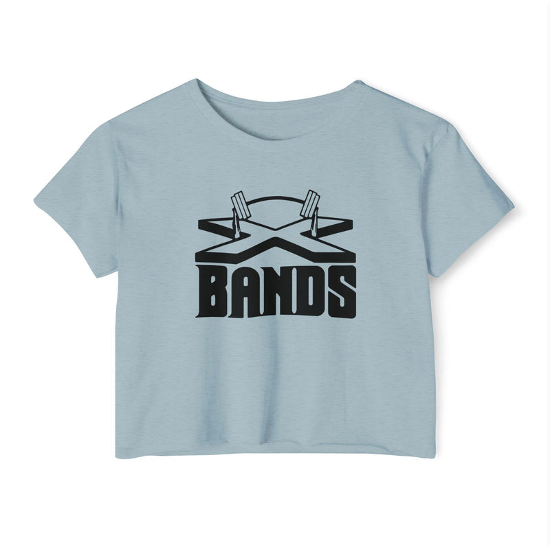 The X Bands Black Logo Crop Top