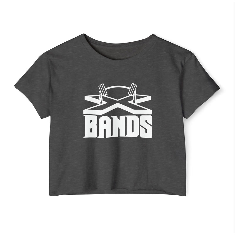 The X Bands White Logo Crop Top