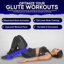 GLUTEZILLA Patented Hip Thrust Glute Workout Resistance Band - The X Bands