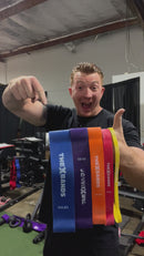 12" Leg and Booty Building Resistance Bands Deluxe Full Set of 5. 15lbs-80 lbs