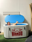 The X Bands Portable insolated cold plunge with lid