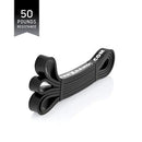 The X Bands 7/8" by 41" loop Resistance Band Black 50 LBS