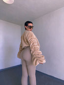 The X Bands apparel X band Leggings and top outfit in light gray