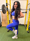 The X Bands apparel X Bands Black Legging and top Set blue