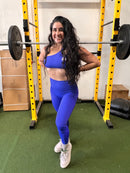 The X Bands apparel X Bands Black Legging and top Set blue