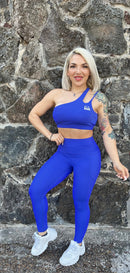 The X Bands apparel X Bands Black Legging and top Set blue