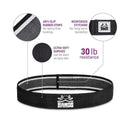 The X Bands S / Black Narrow 2" Fabric non slip workout booty building band Level 2