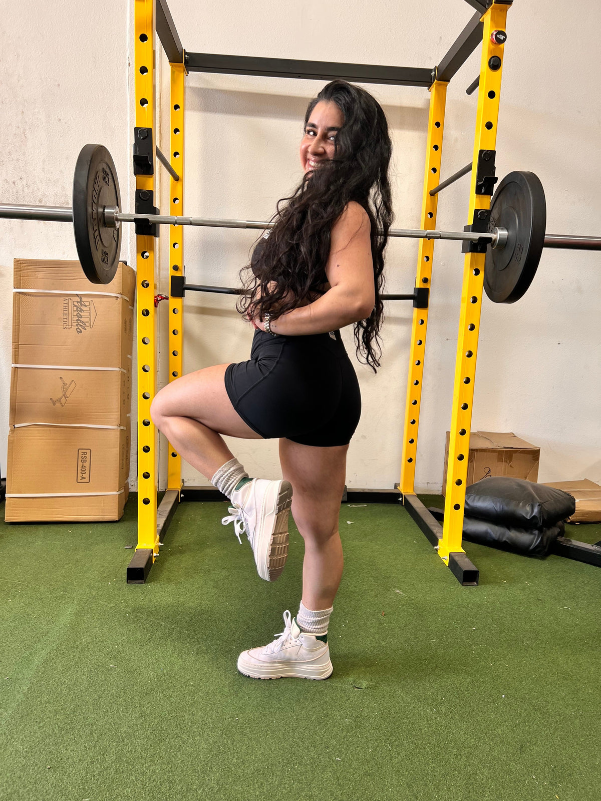 The X Bands Black Workout Shorts - Main Image