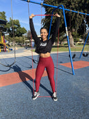 The X Bands X Band Crop Top Sweat shirt Black