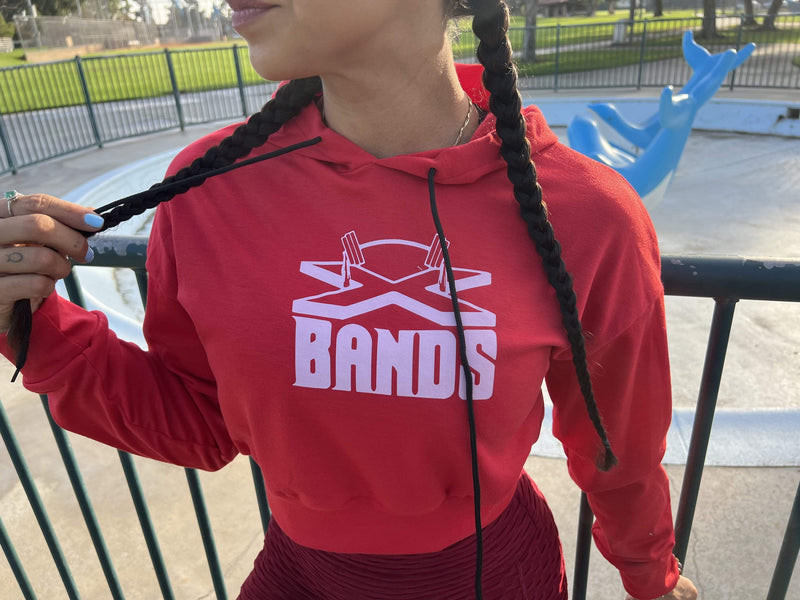 x Band Crop Top Sweat Shirt Red Tight / XL - The x Bands